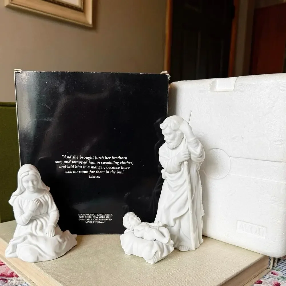 1981 Avon Nativity Collectibles • Holy Family • Boxed
